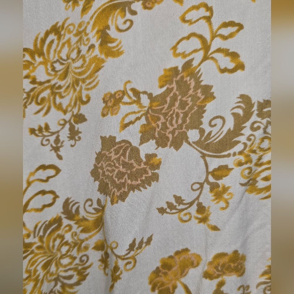 TORRID Ruffle Kimono Top Sz 00 12 14 Yellow Floral Boho Bohemian - Picture 9 of 9